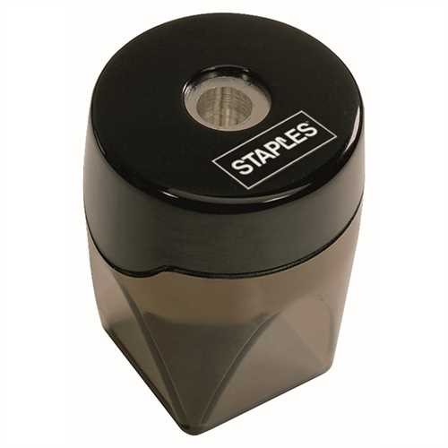 STAPLES Spitzer, mit Behälter, Kunststoff, 1fach, Stift-Ø: 8 mm, schwarz/farblos (10 Stück)