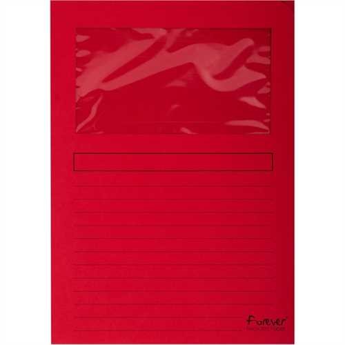 EXACOMPTA Sichtmappe Forever, Karton (RC), 120 g/m², A4, 22 x 31 cm, rot (100 Stück)