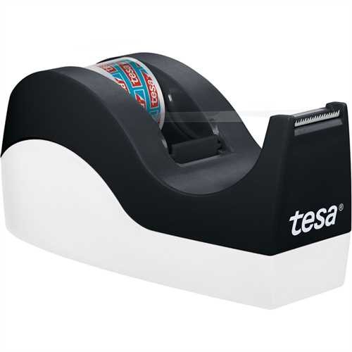 Tesa Tischabroller 53914, bis 19 mm x 33 m, schwarz / weiß