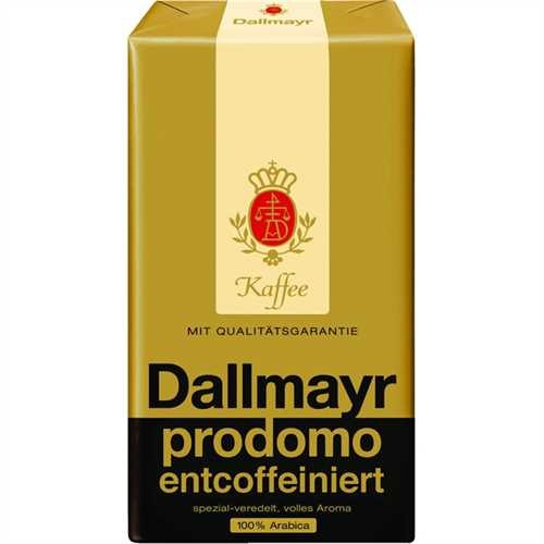 DALLMAYR Kaffee, prodomo, entcoffeiniert, koffeinfrei, gemahlen, Packung (500 g)