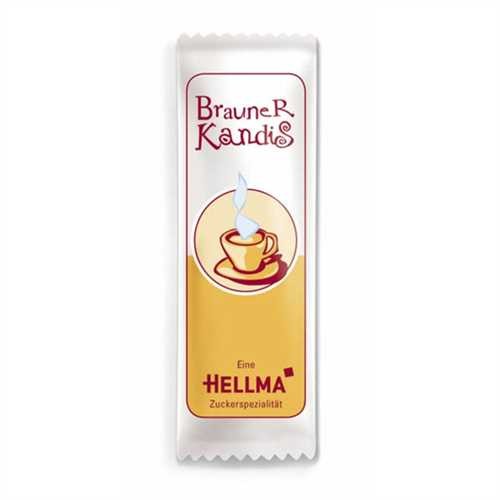 HELLMA Kandiszucker, grobkörnig, braun, Beutel, 80 x 6 g (480 g)