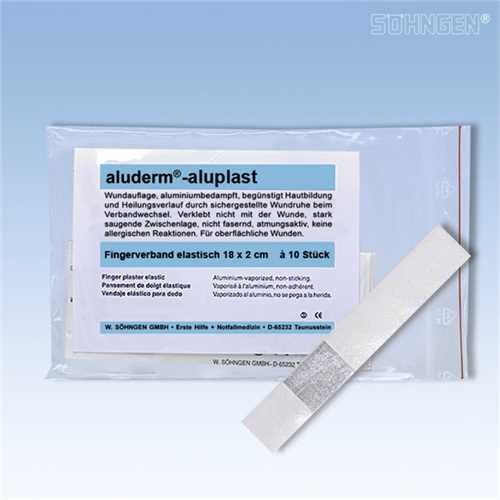 aluderm Fingerverband aluplast, elastisch, 18 x 2 cm (10 Stück)