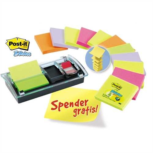 Post-it Haftnotizspender, gefüllt, Kunststoff/Acryl, für: Z-Notes 76 x 76 mm / 2 x Index 680, schwar