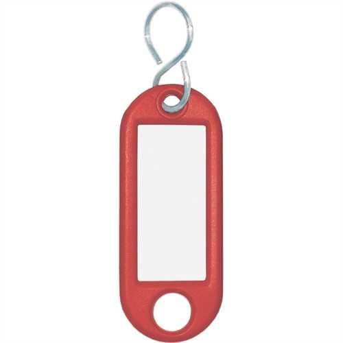 WEDO Schlüsselanhänger, Kunststoff/Metall, mit S-Haken, 52 x 21 x 3 mm, rot