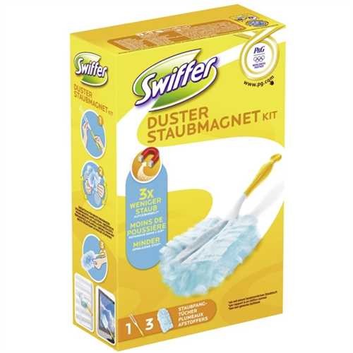 Swiffer Staubwedel Staubmagnet Starterset, 1 Handgriff + 3 Tücher