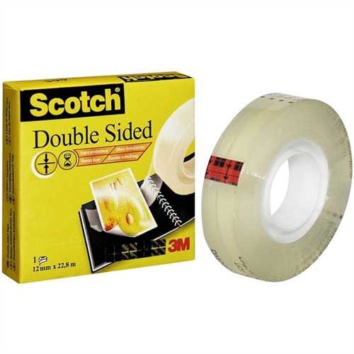 Scotch Doppelklebeband 665, selbstklebend, permanent, 12,7 mm x 22,8 m