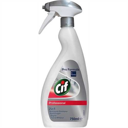 Cif PROFESSIONAL Sanitärreiniger Badreiniger 2in1, flüssig, Sprühflasche (750 ml)