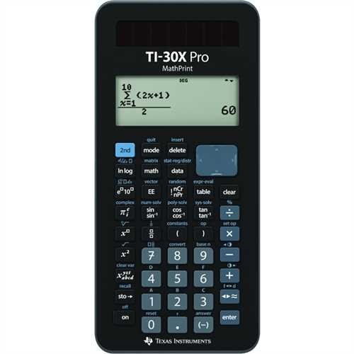 TEXAS INSTRUMENTS Taschenrechner, TI-30X Pro MathPrint™, Solar-/Batteriebetrieb, mit Schutzhülle, 16