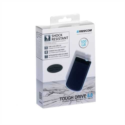 FREECOM Festplatte Tough Drive, USB 3.0, extern, 500 GB, 6,35 cm, 140 x 83 x 19 mm, 200 g
