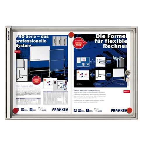 Franken Schaukasten X-traLine für 2x A4, 51 x 37 x 3 cm, weiß, magnethaftend