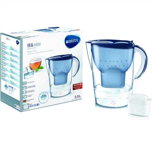 BRITA Wasserfilter, Marella XL, Gefiltertes Wasser: 2 l, Gesamt: 3,5 l, blau