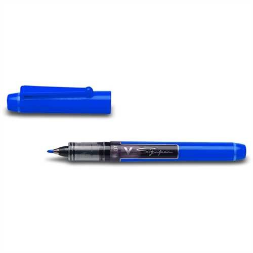 PILOT Faserschreiber V Sign Pen, mit Kappe, 0,6 mm, Schreibfarbe: blau