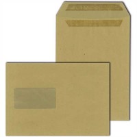 MAILmedia Versandtasche, mit Fenster, selbstklebend, C5, 162 x 229 mm, 90 g/m², braun (25 Stück) MAILmedia Versandtasche, mit Fenster, selbstklebend, C5, 162 x 229 mm, 90 g/m², braun (25 Stück)