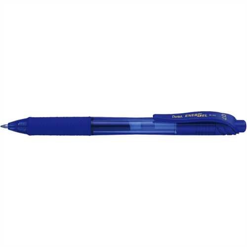 Pentel Gelschreiber, ENERGEL BL107, Druckmechanik, 0,35 mm, transparent, Schreibfarbe: blau