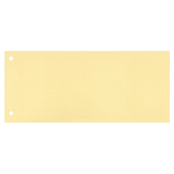 Wekre Trennstreifen, Karton (RC), 190 g/m², 2fach Lochung, 24 x 10,5/5,5 cm, gelb (100 Stück)