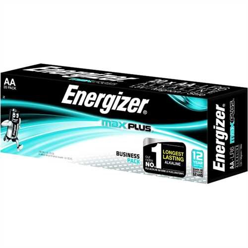 Energizer Batterie, MAX PLUS™, Alkaline, Mignon, AA, LR6, 1,5 V (20 Stück)