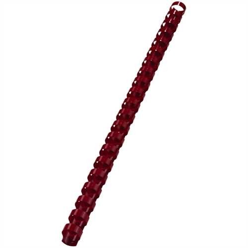 GBC Binderücken CombBind, Kunststoff, 21 Ringe - US-Teilung, A4, Ø: 10 mm, für: 65 Blatt, rot (100 S