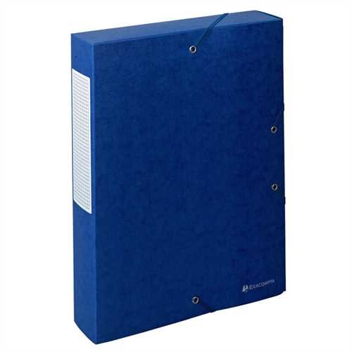 EXACOMPTA Dokumentenbox Exabox, Manilakarton, A4, 24 x 6 x 32 cm, blau