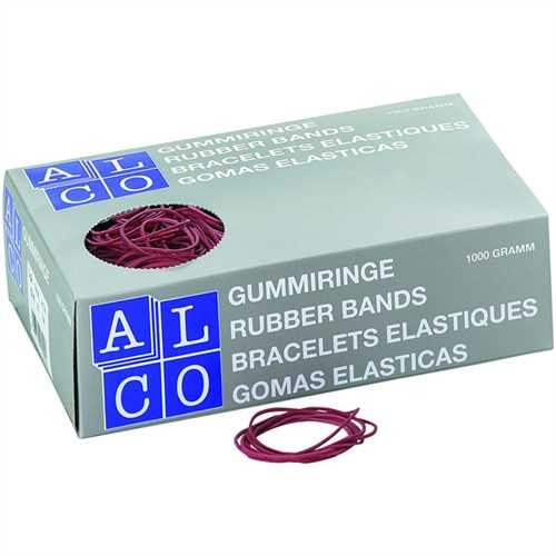 ALCO Gummiring, Schachtel extra groß, Kautschuk, Ø: 100 mm, rot (1 kg)