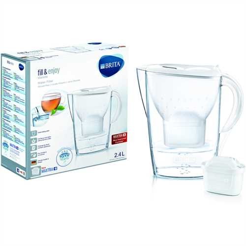 BRITA Wasserfilter, Marella Cool, Gefiltertes Wasser: 1,4 l, Gesamt: 2,4 l, weiß