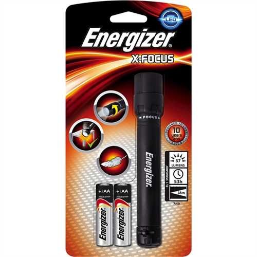 Energizer Taschenlampe X-Focus, 2 x AA, mit Batterien, mit Griff, LED, Reichweite: 38 m