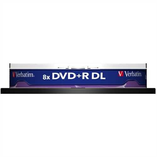 Verbatim DVD+R, Double Layer, Spindel, einmalbeschreibbar, 8,5 GB, 240 min, 8 x (10 Stück)