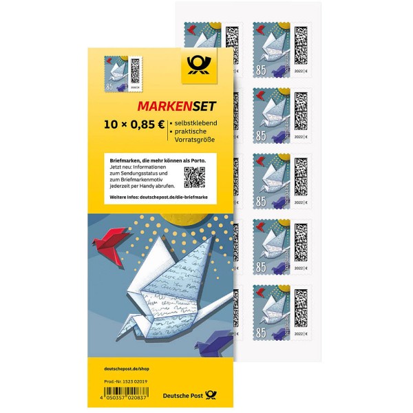 10 Deutsche Post 0,85 € Briefmarken "Brieftaube" selbstklebend