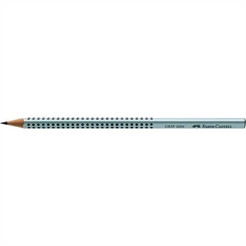 FABER-CASTELL Bleistift GRIP 2001, dreieckig, HB, Schaftfarbe: silber (12 Stück)