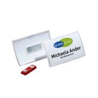 10 DURABLE Click Fold Namensschilder mit Magnet 7,5 x 4,0 cm 10 DURABLE Click Fold Namensschilder mit Magnet 7,5 x 4,0 cm