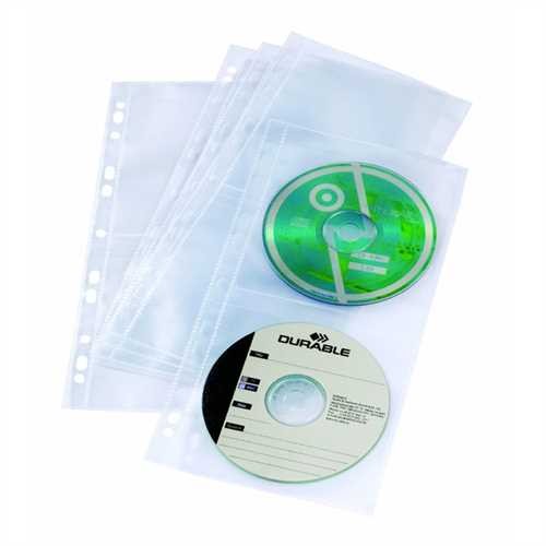 DURABLE Prospekthülle COVER LIGHT S, PP, Universallochung, 12,7 x 26 cm, farblos, für: 4 CDs (5 Stüc