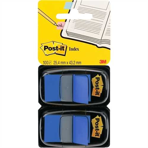 Post-it Haftmarker Index 680, 25,4 x 43,2 mm, blau, 50 Blatt (2 Stück)