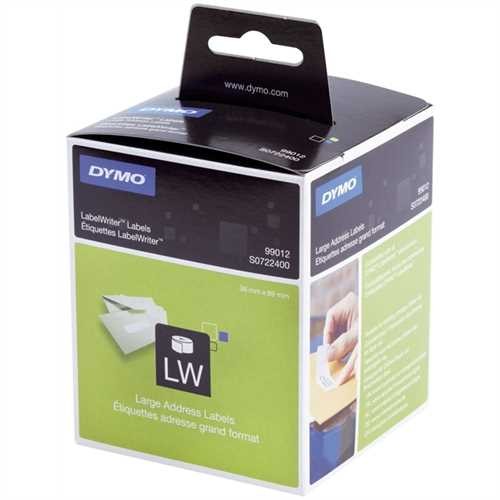 DYMO Etikett LabelWriter, Adressetikett, Papier, 89 x 36 mm, weiß (520 Stück)