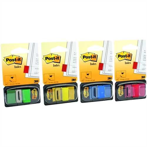 Post-it Haftmarker Index 680 + 684 Pfeil, 25,4 / 11,9 x 43,2 mm, sortiert (1 Set)