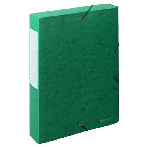 EXACOMPTA Dokumentenbox Exabox, Manilakarton, A4, 24 x 6 x 32 cm, grün