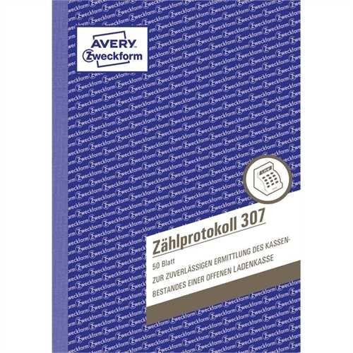 AVERY ZWECKFORM 307 - Kassenabrechnung, A5, Papier, Weiß, 50 Blätter, 50 Blätter