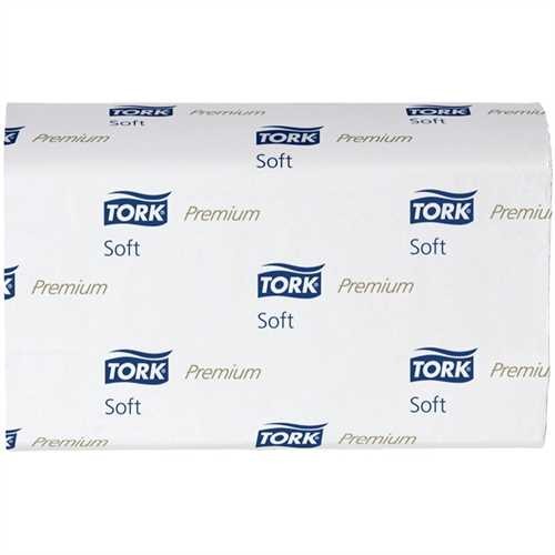 TORK Papierhandtuch Premium, Tissue, 2lagig, Interfold, 21 x 150 Tücher, 21,2 x 25,5 cm, weiß (3.150