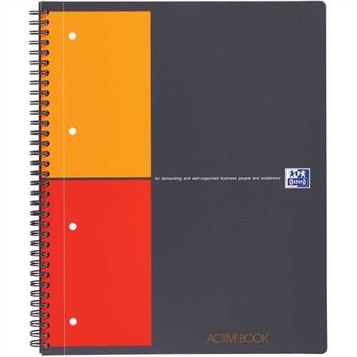 Oxford Collegeblock ACTIVEBOOK, kariert 5 mm, 4fach Standardlochung, A4, 80 g/m², holzfrei, weiß, 80