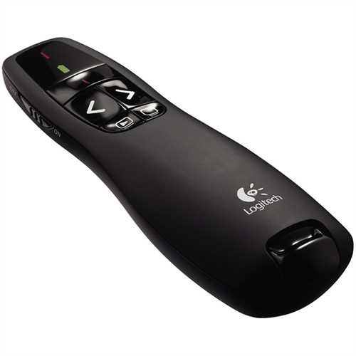 Logitech Presenter R400, Reichweite: 15 m, kabellos, 2,4 GHz Technologie, USB, schwarz