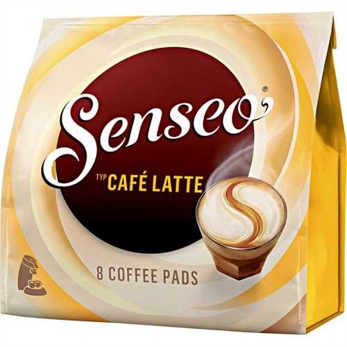 Senseo Kaffeepad, CAFÉ LATTE, harmonisch, koffeinhaltig, 8 x 11,5 g (8 Stück)