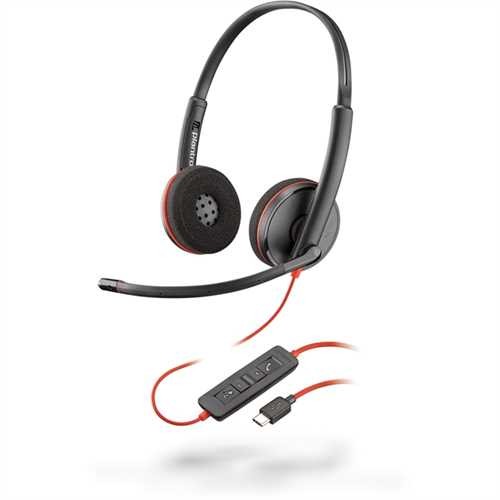 PLANTRONICS Headset, Blackwire C3220, Kopfbügel, Stereo, USB C, 118 g, schwarz