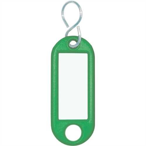 WEDO Schlüsselanhänger, Kunststoff/Metall, mit S-Haken, 52 x 21 x 3 mm, grün