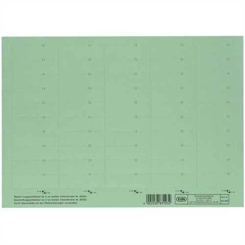 ELBA Einsteckschild, Karton, 160 g/m², 4zeilig, 58 x 18 mm, grün (50 Stück)