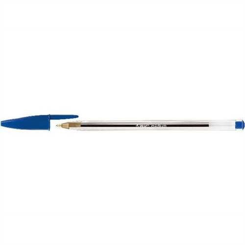 BIC 8373609 - Kugelschreiber Cristal Medium, 0,4 mm, Transparent, Schreibfarbe, Blau