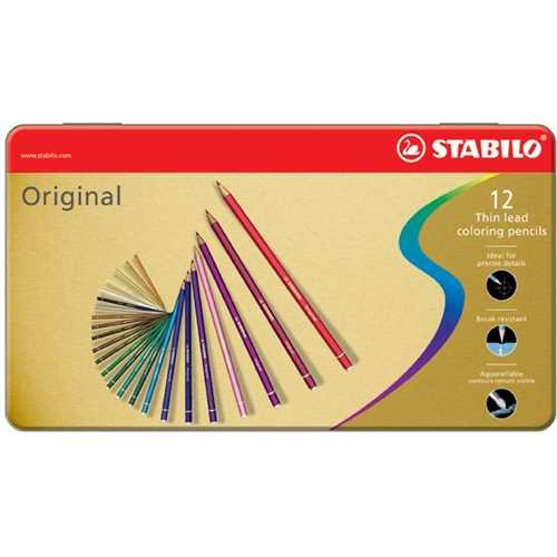 STABILO Farbstift Original, Schreibfarbe: 12er sortiert (12 Stück)