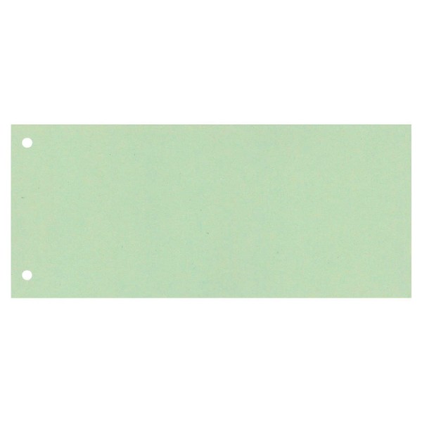 Wekre Trennstreifen, Karton (RC), 190 g/m², 2fach Lochung, 24 x 10,5/5,5 cm, grün (100 Stück)