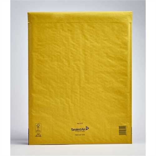 Mail Lite Luftpolstertasche, selbstklebend, Typ: K/7, innen: 350 x 470 mm, Kraftpapier, 80 g/m², gol