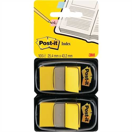 Post-it Haftmarker Index 680, 25,4 x 43,2 mm, gelb, 50 Blatt (2 Stück)