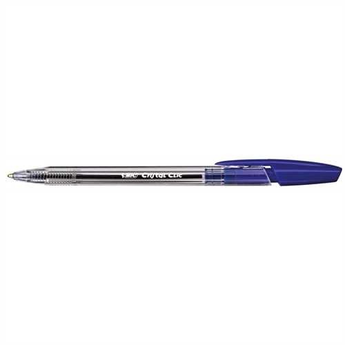 BIC Kugelschreiber Cristal Clic, Druckmechanik, 0,4 mm, Schreibfarbe: blau