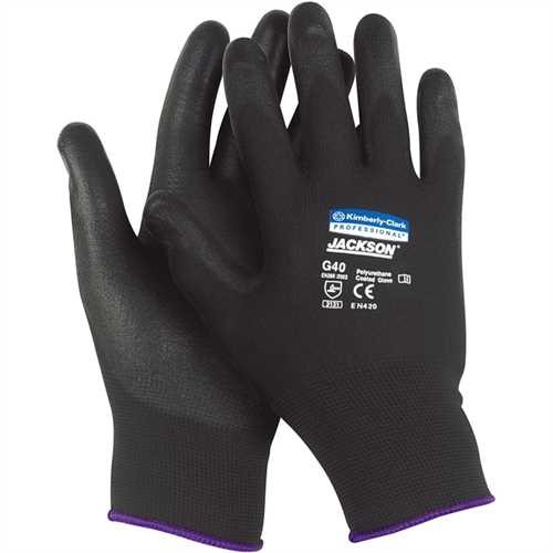 JACKSON SAFETY* Handschuh G40, Polyurethanbeschichtung, Größe: 8, schwarz (12 Paare)