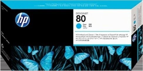 HP Druckkopf 80 C4821A, original, Druckkopf + Reiniger, Cyan Grantie ist abgelaufen